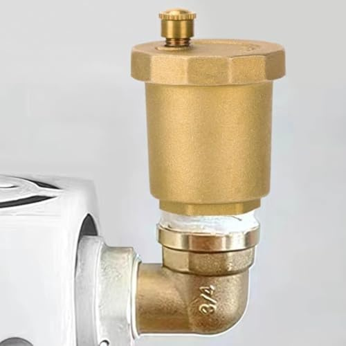 Automatisches Entlüftungsventil, Messing, vertikales Ablassventil für Fußbodenheizung, Luftfreigabe 1/4 bis 2,5 cm für Wasserleitungen (2,5 cm)