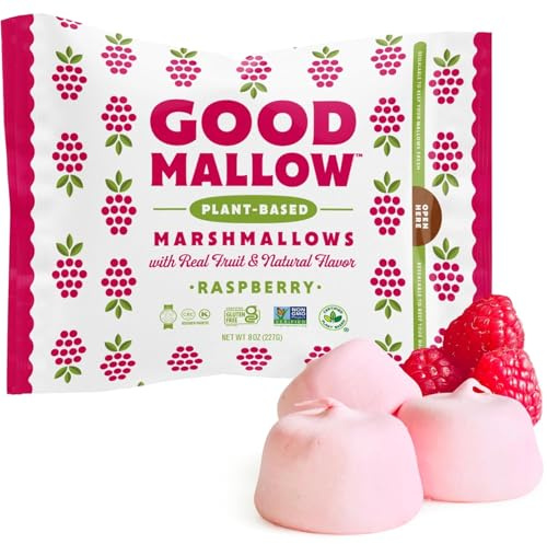 Good Mallow Plant Based Marshmallows Raspberry 2 x 227g