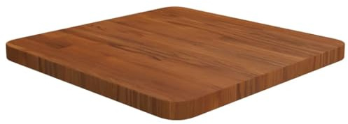 HETFTJN Eckige Tischplatte Eiche Dunkelbraun 40 x 40 x 2,5 cm Massivholz Arbeitsplatte für Küche Büro Restaurant oder Balkon