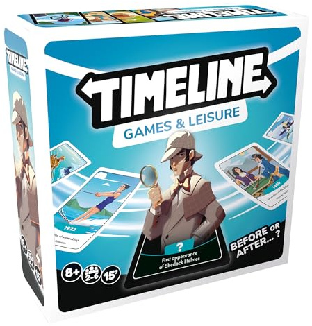 Asmodee | Timeline - Games & Leisure | Family Trivia Card Game | Ages 8+ | 2-6 Players | 15 Minutes Playing Time