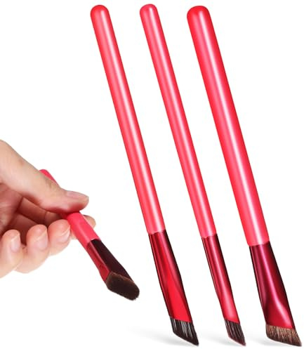 ARTIBETTER 3 Stück Augenbrauenpinsel Abgewinkelt Professionelles Make Up Werkzeug Feiner Kosmetikpinsel für Natürliches Augenbrauen Make Up Tragbar für Damen