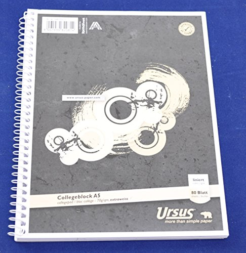 Ursus Basic 044335010 Collegeblock A5 80 Blatt 70g/qm 9mm liniert