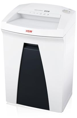 HSM SECURIO B22 Aktenvernichter, 15 Blatt, Streifenschnitt P2, Leistungsstarker Büro-Papierschredder, 33L Fassungsvermögen & Blauer Engel zertifiziert