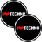 Magma de Factory I Love Techno Slipmat, 2 unidades)