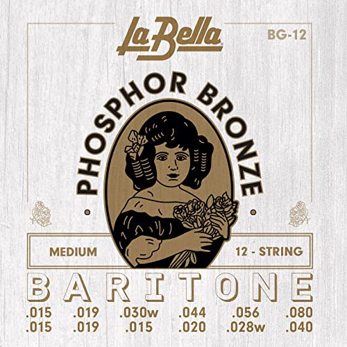 Labella BG-12 barítono de cuerdas de bronce de 12