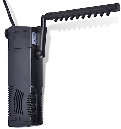 vidaXL Filtro Pompa per Acquario a Carbone Attivo 600L/h Pompa Ossigeno Acqua