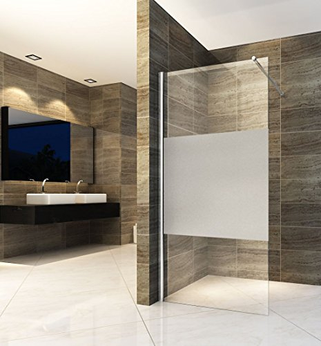 impex-bad_de Duschtrennwand ENTRY-PF 100 x 200 cm, Aluminium, Chrome, Freistehend