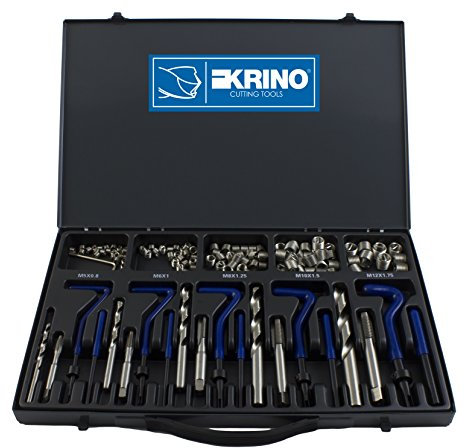 KRINO 10605100 Set Completo Riparazione Filettatura DANNEGGIATA M5÷M12, Acciaio