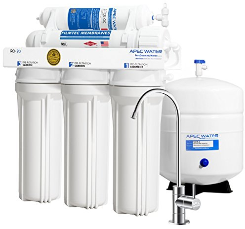 apec Top Kontingent Supreme zertifiziert Hohe Durchflussmenge 90 GPD Ultra Safe Umkehrosmose Trinkwasser Filter System (Ultimate ro-90)
