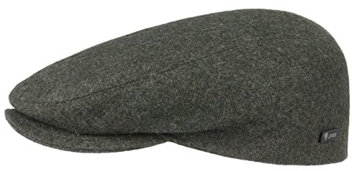 Lipodo Sport Flatcap Schiebermütze Damen Herren Flache Mütze mit Schirm Sportliche Schirmmütze Übergang Winter Oliv 62 cm