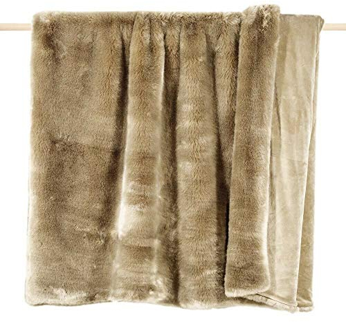 PAD - Decke - Kuscheldecke - Wohndecke - Sheridan - Kunstfell - Taupe - 140 x 190 cm
