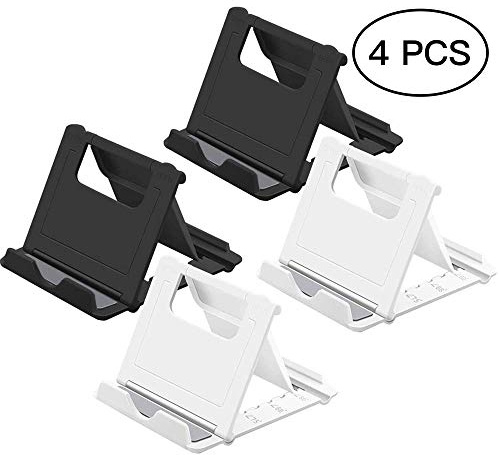 HAPPITON Phone Stand Tablet Stand Multi-Angle Cell Phone Stand Cradle Holder Universal Foldable Compatible with Samsung iPhone Xs/XR/XS Max/8/X, iPad, Kindle