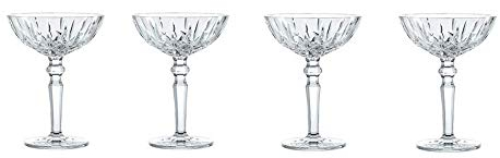 Nachtmann Noblesse Cocktailschale Set/4 100831, Gold, Metall, Tulpenform, Stiel, Cocktailglas, 720 Milliliter, Klassiker, Luxus, Cocktailparty, Partys, Wiederverwendbar, Spülmaschinenfest