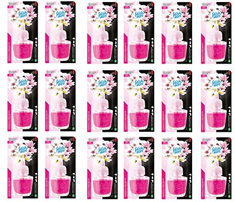 Fresh & More Nachfüllflakons für Duftstecker (18er Pack) Magnolie & Kirschblüte, 19ml