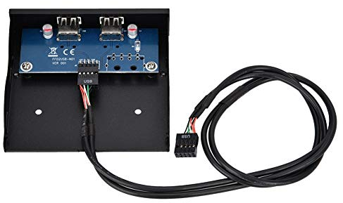 USB 2.0 Front Panel,USB 2,0 2-Port 3,5 Zoll Metall Super Speed Frontplatte USB-Hub Adapter,Hohe Übertragung USB Frontpanel 3.5 Zoll USB Front Panel HUB für Desktop Computer