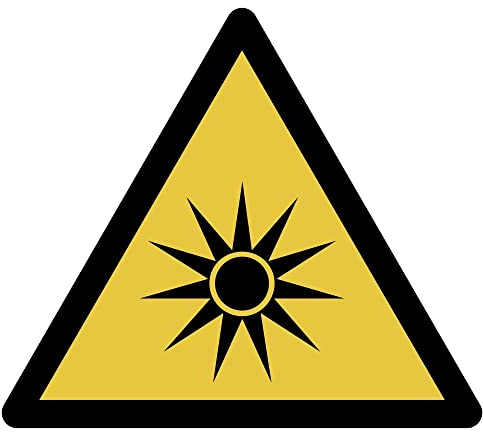 Warnung vor optischer Strahlung 50 mm (10 Stück)