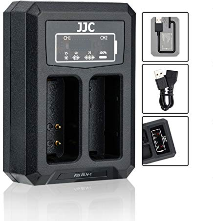 BLN-1 USB Dual Akku Ladegerät Adapter für Olympus OM-D E-M1, E-M5, E-M5 Mark II, E-P5, PEN-F Digitalkamera für Olympus BLN-1 Akku