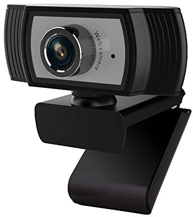 WE Webcam Full HD 1080P Micro intégré, Angle de Vue 90° Correction de l'éclairage Auto Longueur de câble 2m