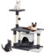 costoffs 90cm Cat Tree Cat Climbing Tower with Scratching Posts for Indoor Cats, Dark Grey/White