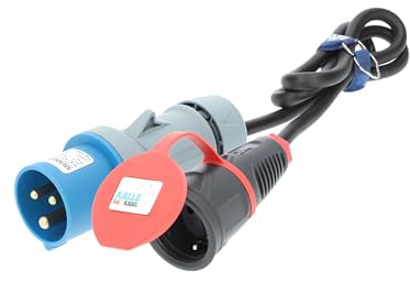 CEE Adapterleitung Kalle Blue CEE Stecker auf Schuko Kupplung 3G 1,5mm² 230V 16A von KALLE DAS KABEL 1,5 Meter
