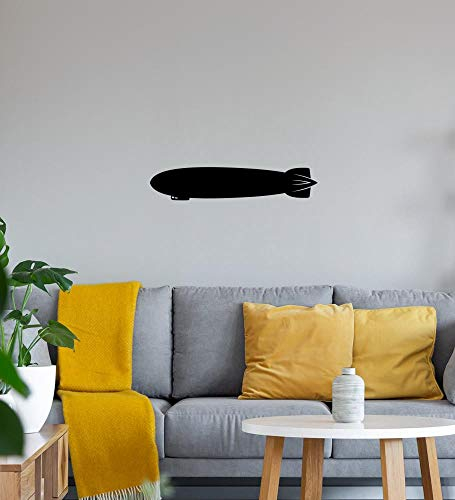Zeppelin Wandtattoo Schwarz Aufkleber 40 x 8 cm