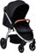 Hauck Uptown Kinderwagen Melange Black – Kinderwagen für jedes Gelände, extra großer Sitz, flache Liegeposition, Gummiräder, Federung, kompakt & einfach zusammenklappbar, mit Regenschutz