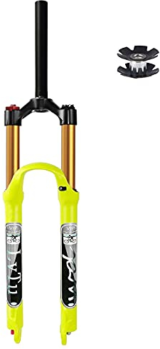 LvTu 26 27,5 29 Pollici MTB Forcella Ammortizzata per Mountain Bike Viaggio 130mm, 1-1/8 Tubo Diritto/Tubo Conico Freno a Disco Forcella Pneumatiche per Biciclette
