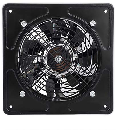 Ventilador de escape montado en la pared 190 mm 40 W 220 V Bajo nivel de ruido Súper silencioso Hogar Baño Cocina Ventilación Garaje Ventilación de aire Ventila Extractor axial de flujo(Negro)
