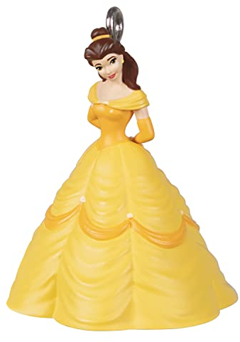 Hallmark Keepsake 1.25 Miniature Plastic, Christmas Ornament 2022, Disney Beauty and The Beast Belle, Mini