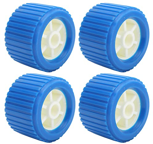 Oreq Kit de 4 pièces pour remorque de Bateau, kit de Rouleaux d'ondulation en Caoutchouc PP de 4,3 Pouces de diamètre, Rouleau d'ondulation Marin pour remorque de Bateau et de Yacht.