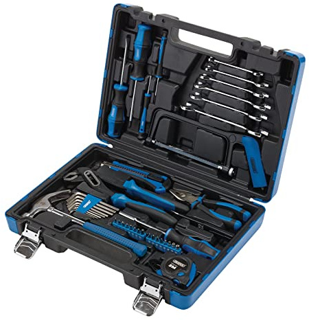 Draper 28106 Tool Kit, Blue (58 Piece), Storage case for DIY and Equipment Maintenance
