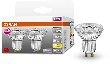 OSRAM Star Reflektor LED-Lampe für GU5.3-Sockel, klares Glas ,Warmweiß (2700K), 345 Lumen, Ersatz für herkömmliche 35W-Leuchtmittel, nicht dimmbar, 6-er Pack