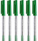 Staedtler Bolígrafo mediano de 0,5 mm, 430 m, tinta verde, paquete de 6