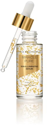 Max Factor Miracle Pure Illuminating Serum, Pflegeboost für die Haut mit Vitamin C, Niacinamide und Klinisch getestet, goldene Pigmente für ein gesundes Strahlen, 30 ml