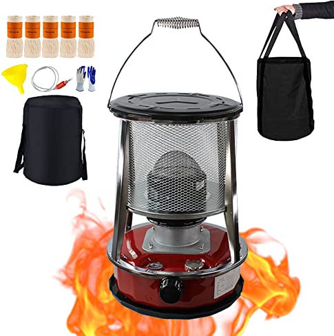 Suwooy Petroleumheizung Für Innenräume, Tragbarer Petroleumofen, 4.6l/6l Kerosinheizung, Petroleum Ofen Für Outdoor Camping Zelt Terrasse Wandern, Kerosinkocher Brenner Ohne Strom,6L-White