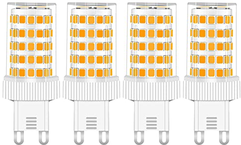 G9 LED Lampe 10W, 800LM, Warmweiß 3000K, Ersatz 50W-100W Halogenlampe, G9 Sockel, Kein Flackern, Nicht Dimmbar, 4er Pack für Kronleuchter, Deckenleuchten, Wandleuchten, AC 220-240V