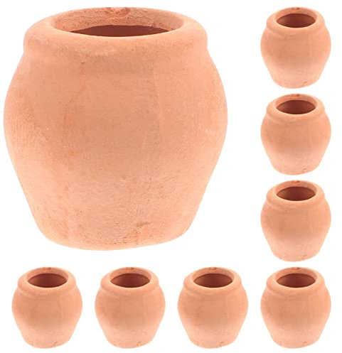 GANAZONO 8st Mini-blumentopf Aus Keramik Kleiner Lehm Ton Mexikanisches Dekor Terrakotta-töpfe Miniatur-keramiktöpfe Für Gartenpflanzen Kleine Sukkulentöpfe Minitöpfe Büro Container Saftig