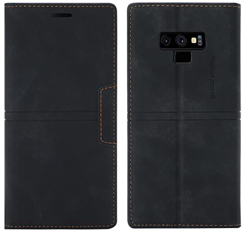 OKZone Kompatibel mit Samsung Galaxy Note 9 Hülle, Handyhülle Samsung Note 9 Wallet PU Leder Kartenfach Magnet Klappbar Schutzhülle Samsung Note 9 Hülle Flip Case Cover Stoßfest Klapphülle (Schwarz)
