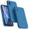 Dssairo [3-in-1 für iPhone XR Hülle, Silikon Hülle für iPhone XR mit 2 Stück Displayschutzfolien, Handyhülle Flüssigsilikon, dünn, stoßfest, Schutzhülle 6,1 Zoll Mikrofaserfutter (Marineblau)