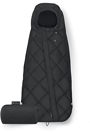 CYBEX Gold Fußsack Snøgga Mini 2, Für Babyschalen, Ab Geburt bis ca. 24 Monate, TOG 4, Moon Black (Schwarz)