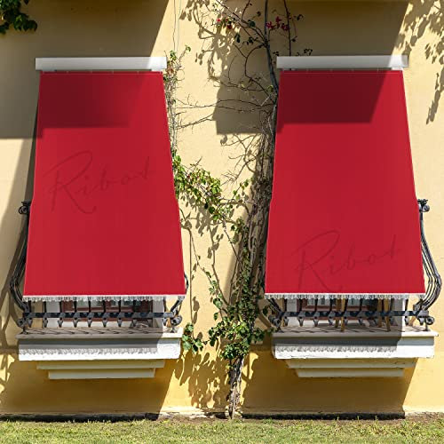 Toldos de Exterior para Balcón Patio Terraza con Ganchos y Anillas Medidas 45x250 cm Tela Antirrayas Color Azul Amarillo Gris Marrón Rojo Beige Blanco Protección UV (7)