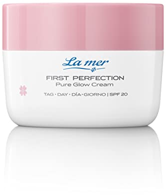 La mer First Perfection Pure Glow Cream Tag - Tagescreme gegen die ersten Zeichen von Aging - Schützt vor oxidativem Blaulicht - Glättet die Haut und spendet Feuchtigkeit - Mit LSF 20-50 ml