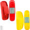 Haconba 2 Pack Swingset Phone Toys Safety Handlestoy Phone Pretend Play Telephone with Numeric Key for Kids Outdoor Playground Treehouse Accessories (Yellow, Red)