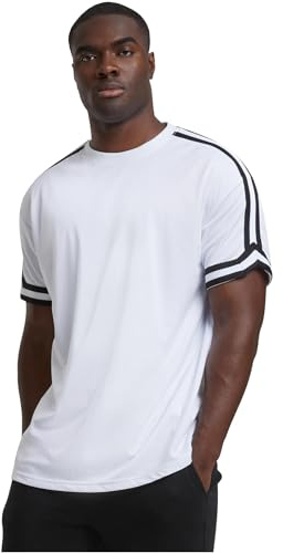 Urban Classics Herren Oversized Stripes Mesh Tee