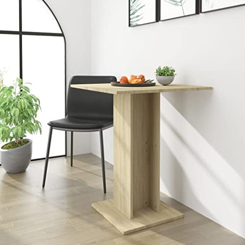 ZQQLVOO Bar Laptop-Tisch Studio-Esstisch Bistrotisch Sonoma-Eiche 60x60x75 cm Holzwerkstoff Geeignet für Küche, Esszimmer, Wohnzimmer und Büro