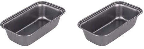 Chef Aid Non-Stick mini Loaf Tin, Rectangular Bread pan, 13.5cm x 6.5cm. Ideal for mini Bread, Loaves, Cakes and Bakes, Individual portions, and Desserts. Dishwasher, Fridge and Freezer Safe.,Grey