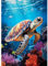 MAXBYE Schildkröte DIY Diamond Painting für Erwachsen, Tier 5D Diamond Painting Bilder Set, Malen nach Zahlen Diamant Anfänger Cross Stickerei Malerei Kits Wand Dekor 30x40cm