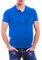 Love My Fashions® Mens Polo Shirts Short Sleeves & Knitted Collar, Regular Fit, Casual Plain Cotton T-Shirt for Men Royal Blue