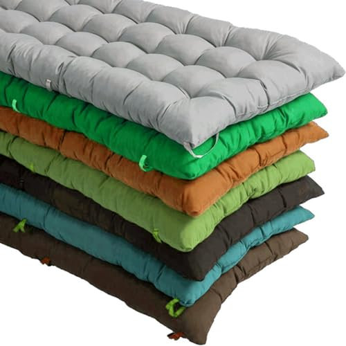 BangDon Kissen für Sonnenliege, hohe Rückenlehne, Dickes Schaukelstuhlkissen, Ersatzkissen für Sonnenliege, Garten, Terrasse, Lounge, Outdoor, Liegekissen (50 x 50 cm, Schwarz)