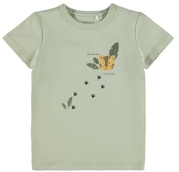 NAME IT Unisex Kleinkind T-Shirt Tiger aus Bio-Baumwolle Desert Sage-80